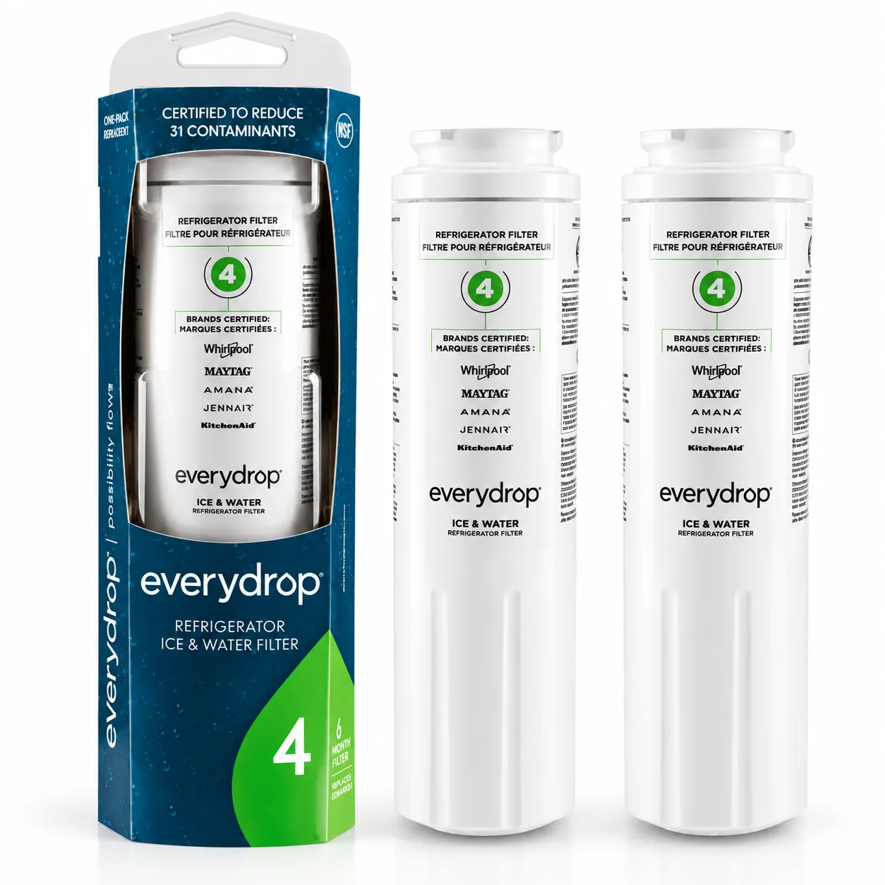 everydrop EDR4RXD1 Filter 4 box with two refrigerator filters
